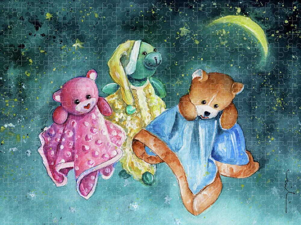 Truffle Mcfurry Jigsaw Puzzle featuring the painting The Doo Doo Bears by Miki De Goodaboom