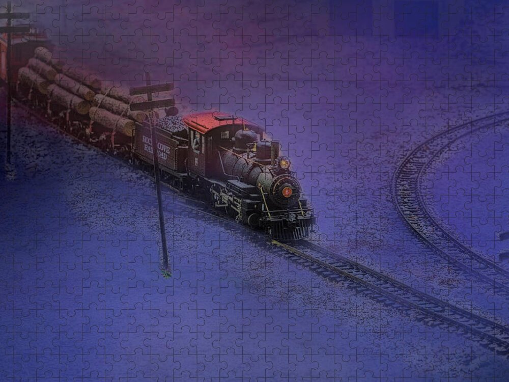 Transportation Jigsaw Puzzle featuring the photograph The Early Train by Ches Black