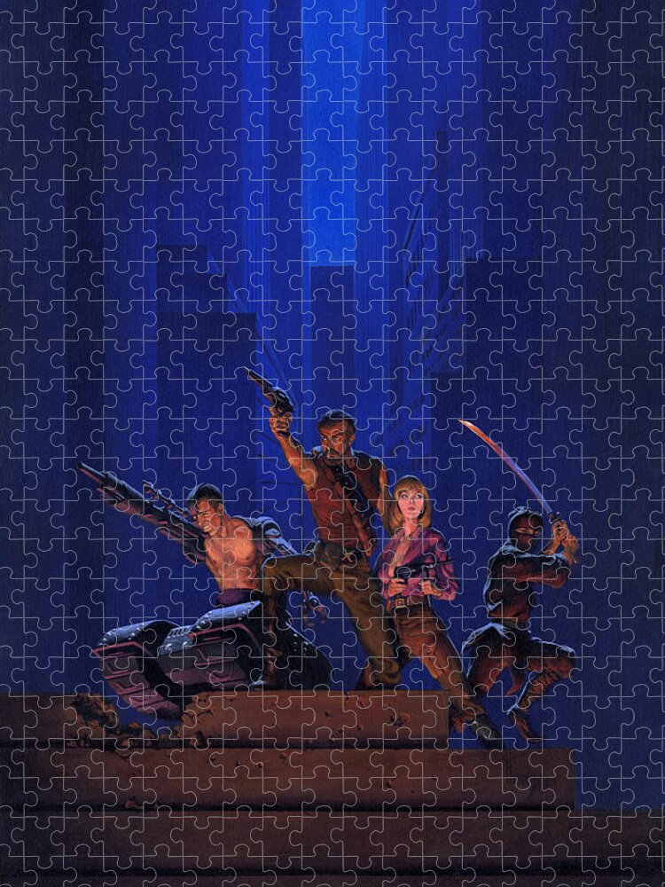 Space Jigsaw Puzzle featuring the painting The Eliminators by Richard Hescox