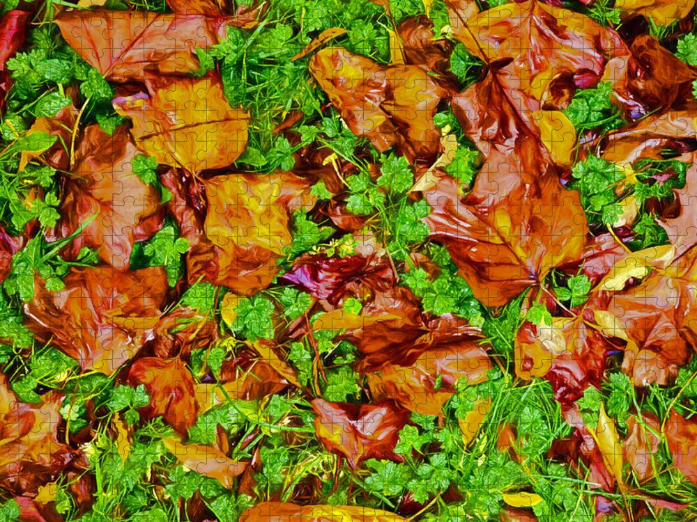Blue Ridge Mountains Jigsaw Puzzle featuring the painting The Fall of Summer II by Dan Carmichael