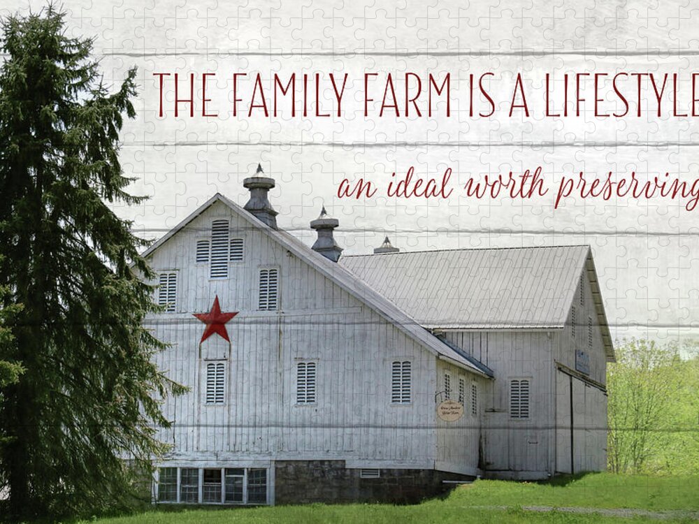 Barn Jigsaw Puzzle featuring the photograph The Family Farm by Lori Deiter