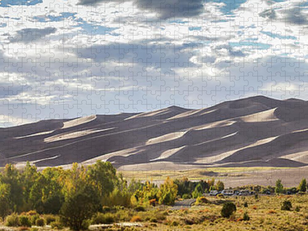 Colorado Jigsaw Puzzle featuring the photograph The Great Sand Dunes Triptych - Part 1 by Tim Stanley