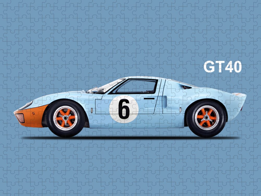 Ford Gt40 Jigsaw Puzzle featuring the photograph The GT40 by Mark Rogan