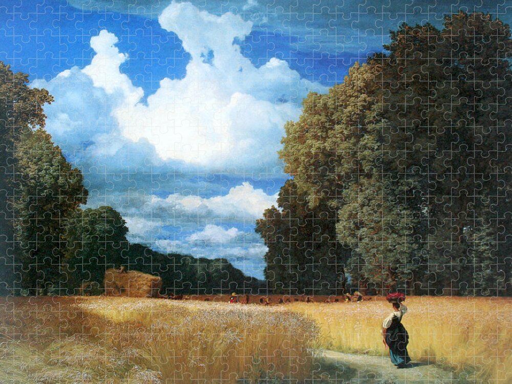 Zund Jigsaw Puzzle featuring the painting The Harvest by Robert Zund