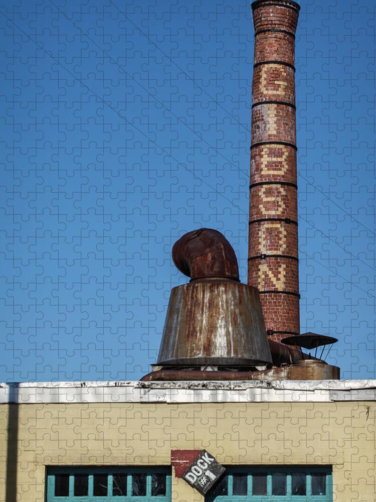 Guitar Jigsaw Puzzle featuring the photograph The Historic Gibson Smokestack by William Christiansen