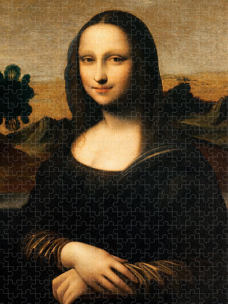 The Isleworth Mona Lisa Jigsaw Puzzle featuring the painting The Isleworth Mona Lisa by Leonardo Da Vinci