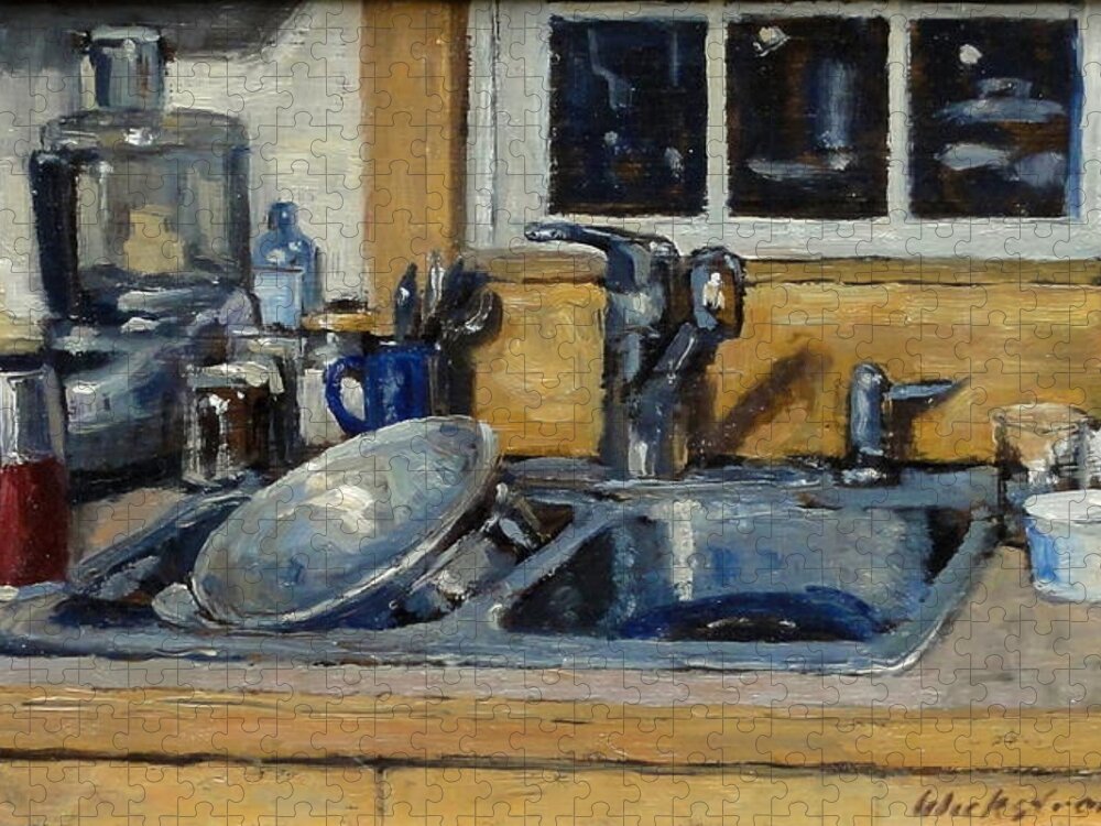 Still Jigsaw Puzzle featuring the painting The Kitchen Sink by Thor Wickstrom