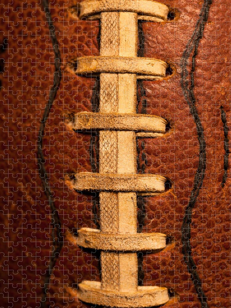 Footballs Jigsaw Puzzle featuring the photograph The Leather Football by David Patterson