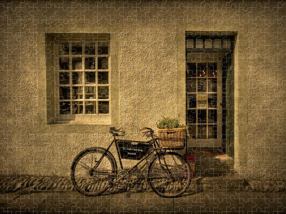 Bike Jigsaw Puzzle featuring the photograph The Little Curio Shop by Evelina Kremsdorf
