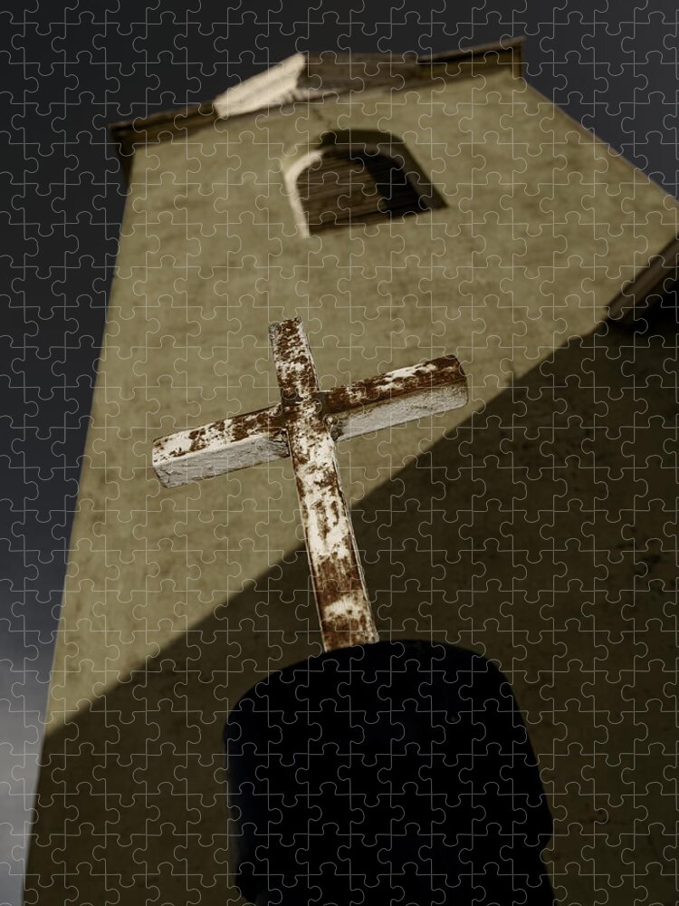 Church Jigsaw Puzzle featuring the photograph The Little Green Church in Deshler Nebraska by Art Whitton