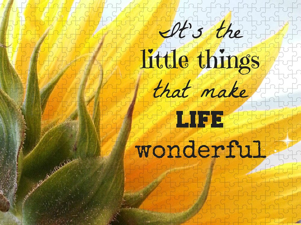 Quote Jigsaw Puzzle featuring the photograph The Little Things by Inspired Arts