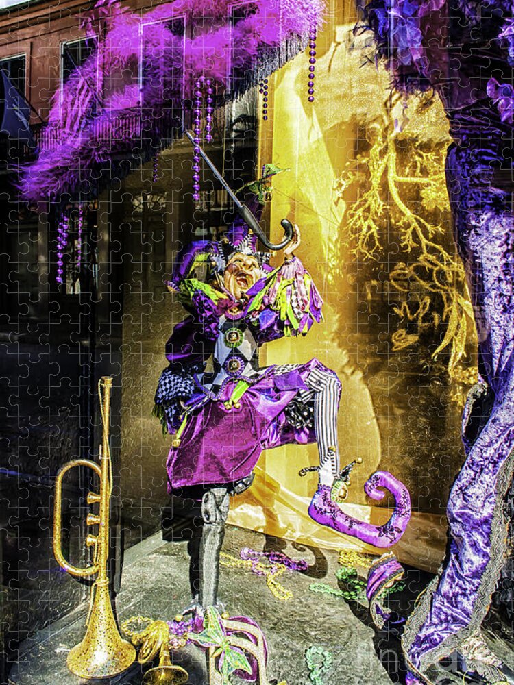 Court Jester Jigsaw Puzzle featuring the photograph The Mardi Gras Jester by Frances Ann Hattier