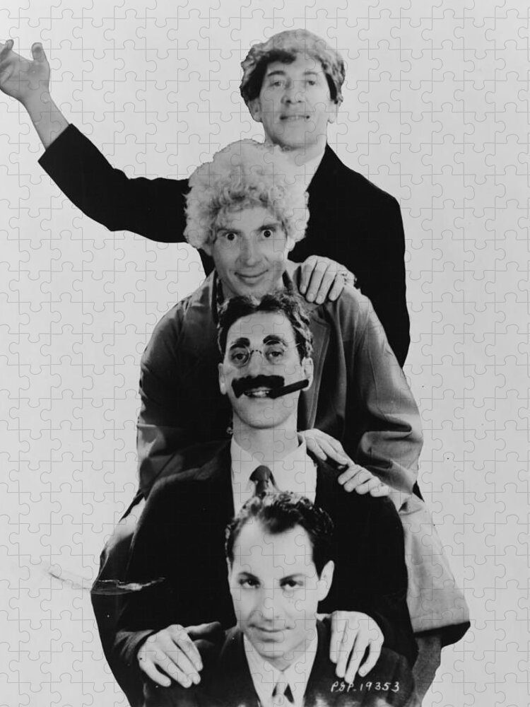 The Marx Brothers Jigsaw Puzzle featuring the photograph The Marx Brothers by Georgia Clare