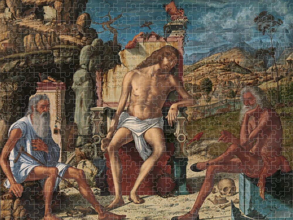 Vittore Carpaccio Jigsaw Puzzle featuring the painting The Meditation on the Passion by Vittore Carpaccio
