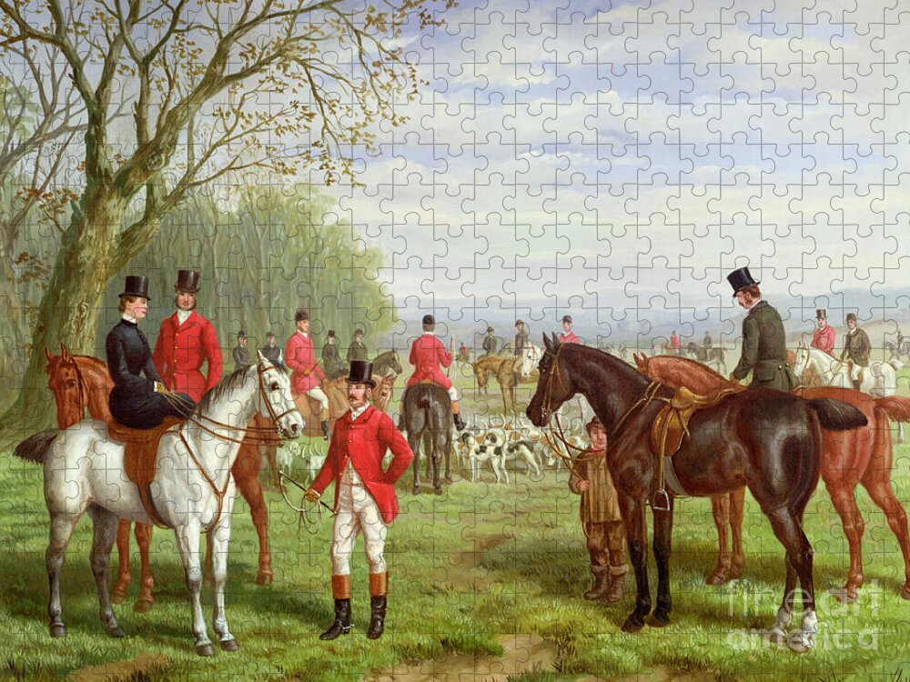 The Jigsaw Puzzle featuring the painting The Meet by Edward Benjamin Herberte