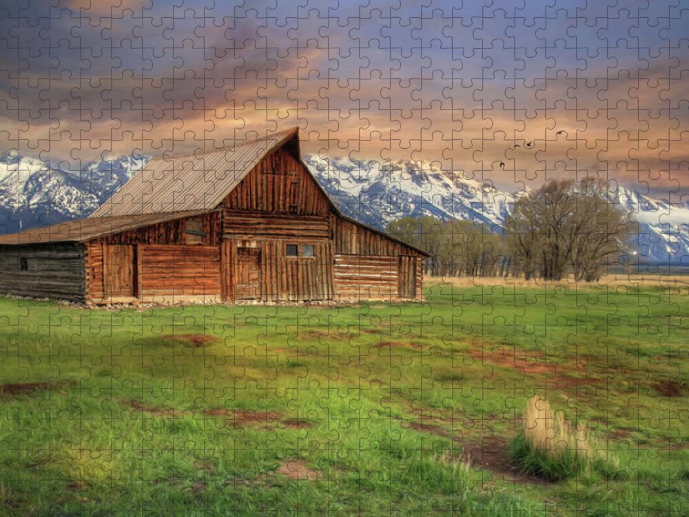 Barn Jigsaw Puzzle featuring the photograph The Moulton Ranch by Lori Deiter