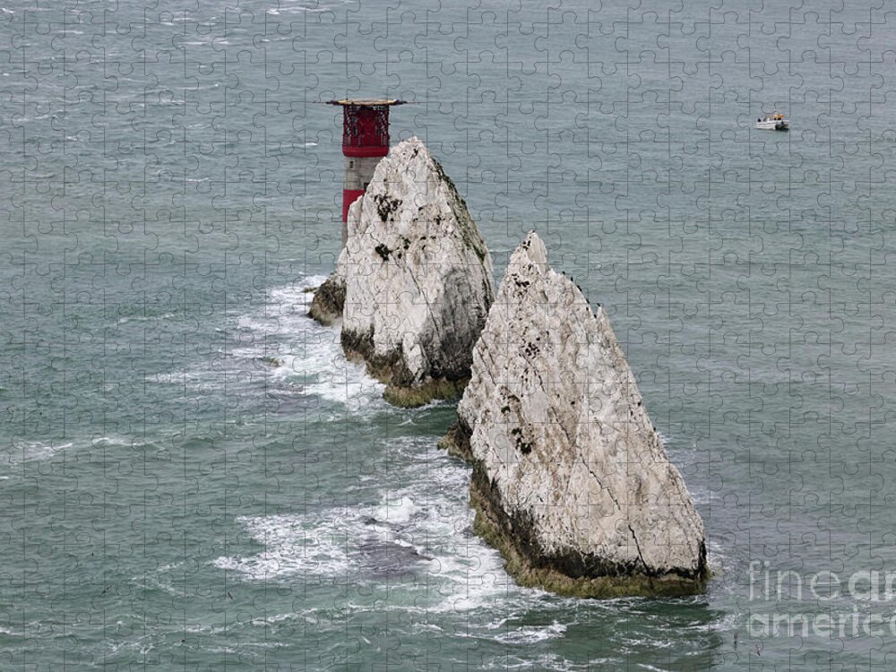 The Needles Isle Of Wight Jigsaw Puzzle featuring the photograph The Needles in Isle of Wight by Julia Gavin