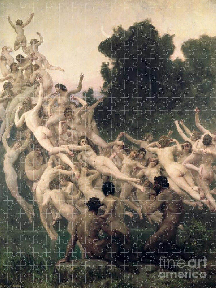 The Jigsaw Puzzle featuring the painting The Oreads by William-Adolphe Bouguereau