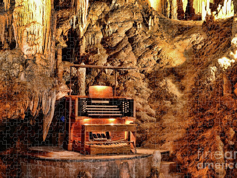 Paul Ward Jigsaw Puzzle featuring the photograph The Organ in Luray Caverns by Paul Ward