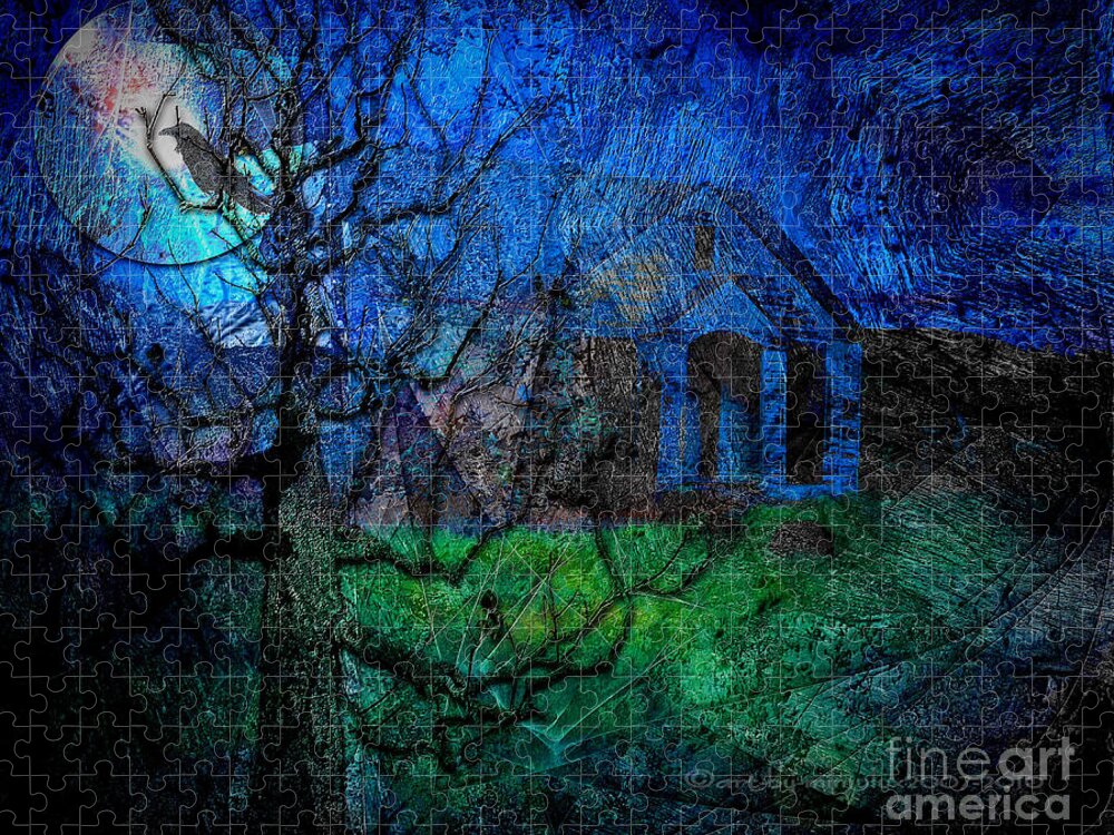 Midnight Jigsaw Puzzle featuring the digital art The Other Side of Midnight by Mimulux Patricia No