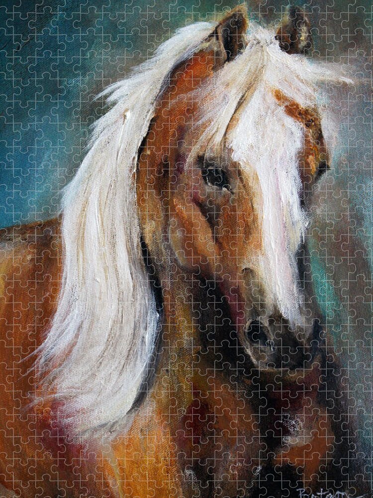 Palomino Jigsaw Puzzle featuring the painting The Palomino I by Barbie Batson