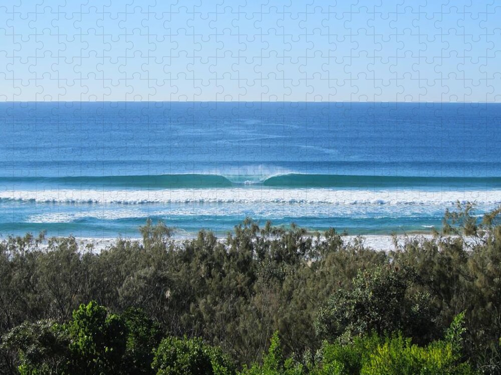 Waves Jigsaw Puzzle featuring the photograph The Perfect Wave Sunrise Beach Queensland Australia by Chris Hobel