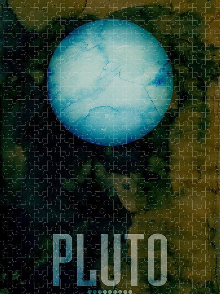 Pluto Jigsaw Puzzle featuring the digital art The Planet Pluto by Michael Tompsett