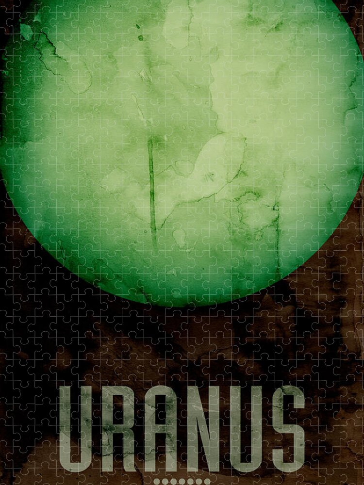 Uranus Jigsaw Puzzle featuring the digital art The Planet Uranus by Michael Tompsett