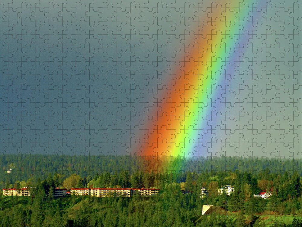 Nature Jigsaw Puzzle featuring the photograph The Rainbow Apartments by Ben Upham III