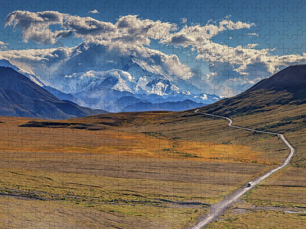 Alaska Jigsaw Puzzle featuring the photograph The Road To Denali by Rick Berk