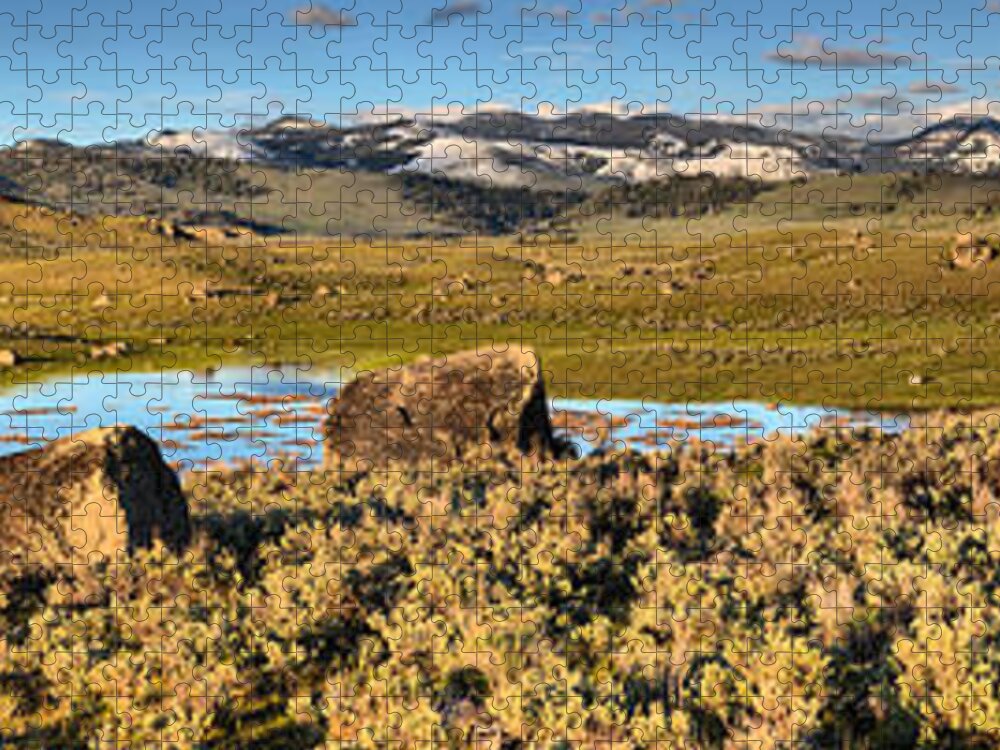 Yellowstone Jigsaw Puzzle featuring the photograph The Road To Tower Junction by Adam Jewell