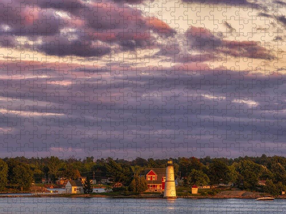 Rock Island Lighthouse Jigsaw Puzzle featuring the photograph The Rock Island Lighthouse by Mark Papke