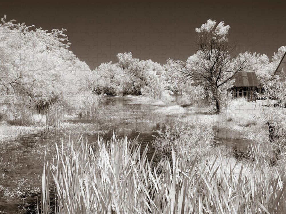 Slough Jigsaw Puzzle featuring the photograph The Slough in Sepia by James Barber