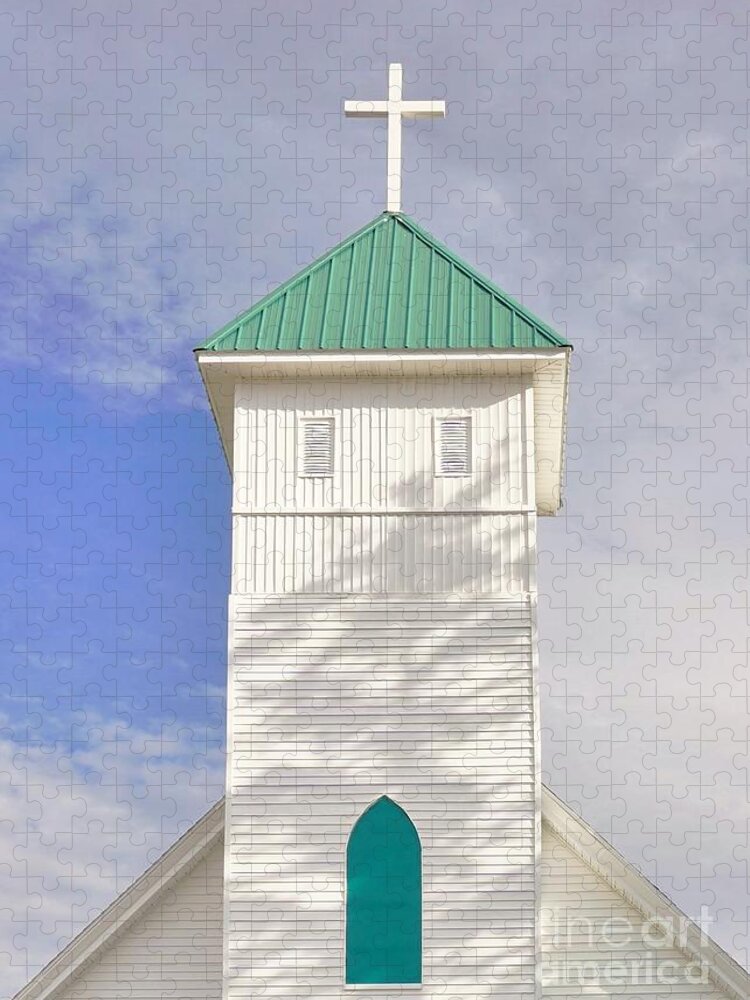 Steeple Jigsaw Puzzle featuring the photograph The Steeple by Merle Grenz