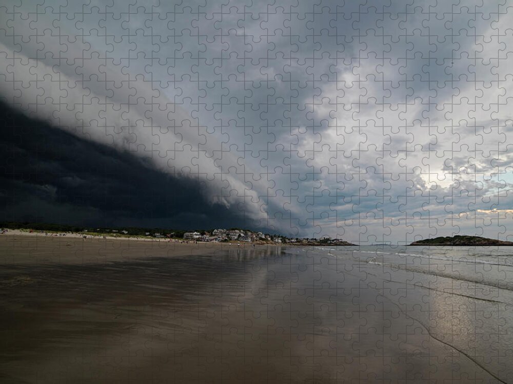 Gloucester Jigsaw Puzzle featuring the photograph The Storm Rolling in to Good Harbor Beach Gloucester MA by Toby McGuire
