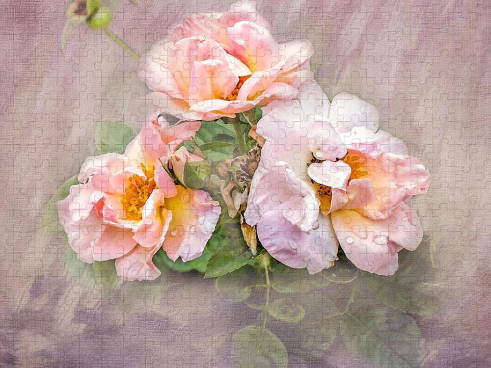 Rose Jigsaw Puzzle featuring the photograph The Three of Us by Betty LaRue