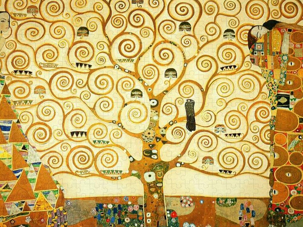 Gustav Klimt Jigsaw Puzzle featuring the painting The Tree Of Life by Gustav Klimt