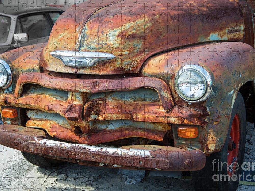 Old Rusted Trucks Jigsaw Puzzle featuring the photograph The True Color of Gold by Rene Triay FineArt Photos