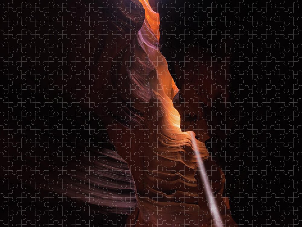 Antelope Canyon Jigsaw Puzzle featuring the photograph The World Within - Antelope Canyon by Gregory Ballos