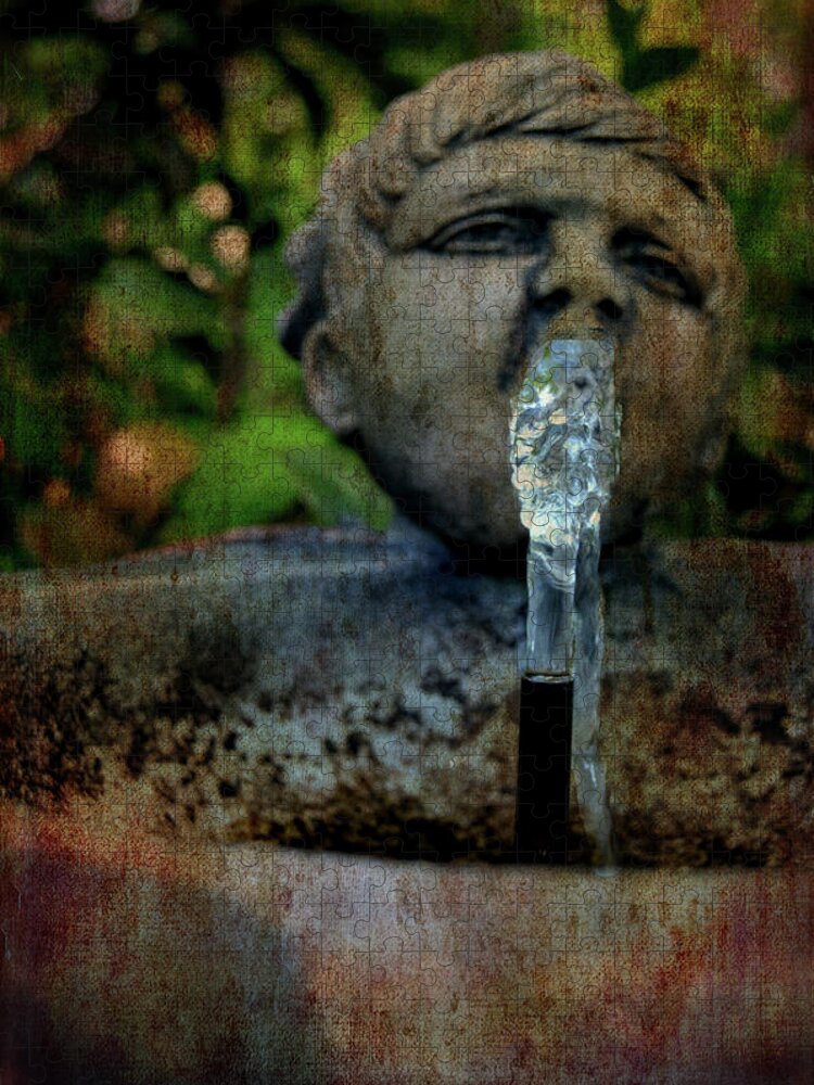 Fountain Jigsaw Puzzle featuring the photograph Thirsty Garden Art by Lesa Fine