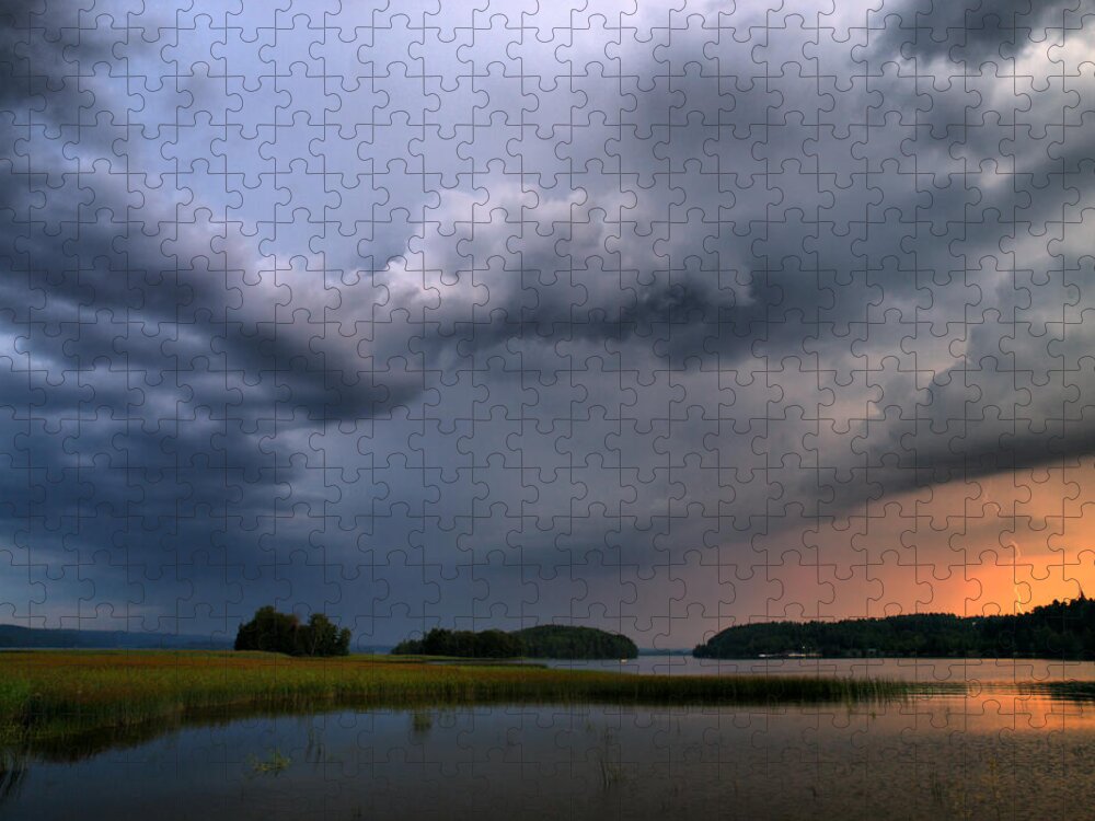 Lehtokukka Jigsaw Puzzle featuring the photograph Thunder at Siuro by Jouko Lehto