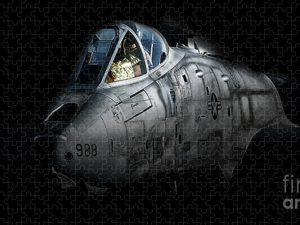 A10 Jigsaw Puzzle featuring the digital art Thunderbolt II by Airpower Art
