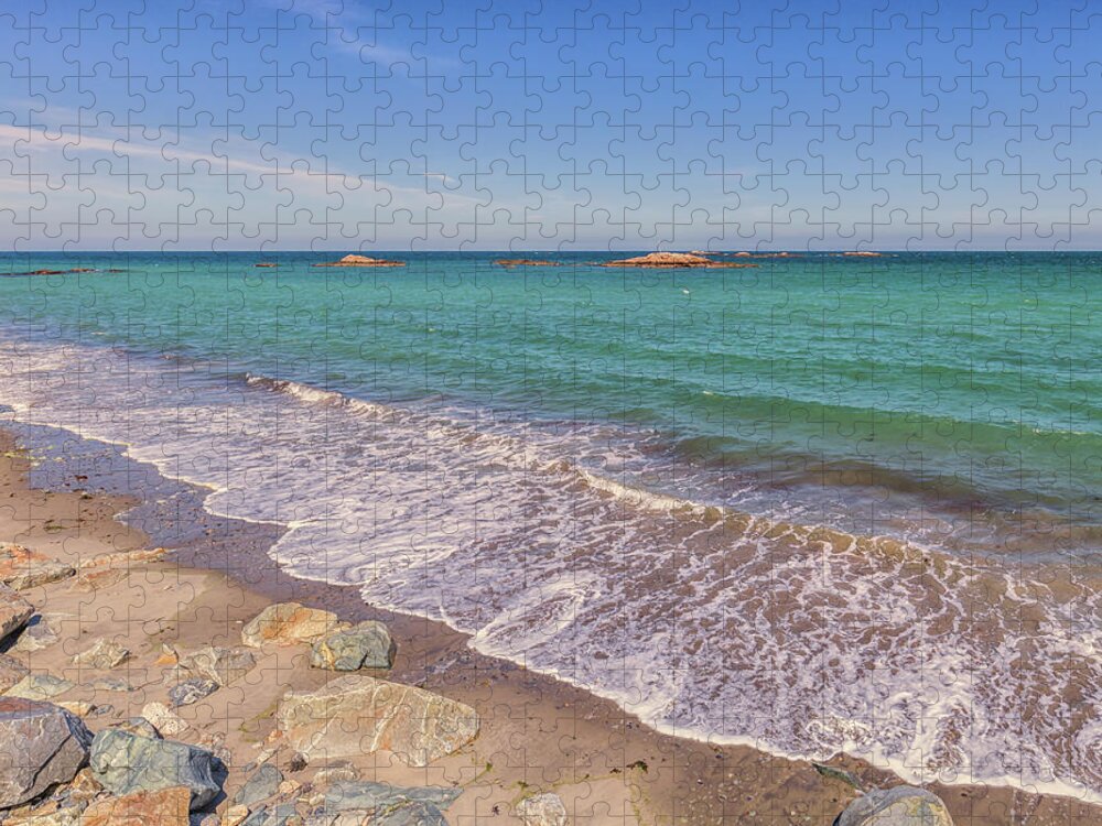Tide Change At Minot Beach In Scituate Massachusetts Jigsaw Puzzle featuring the photograph Tide Change at Minot Beach in Scituate Massachusetts by Brian MacLean