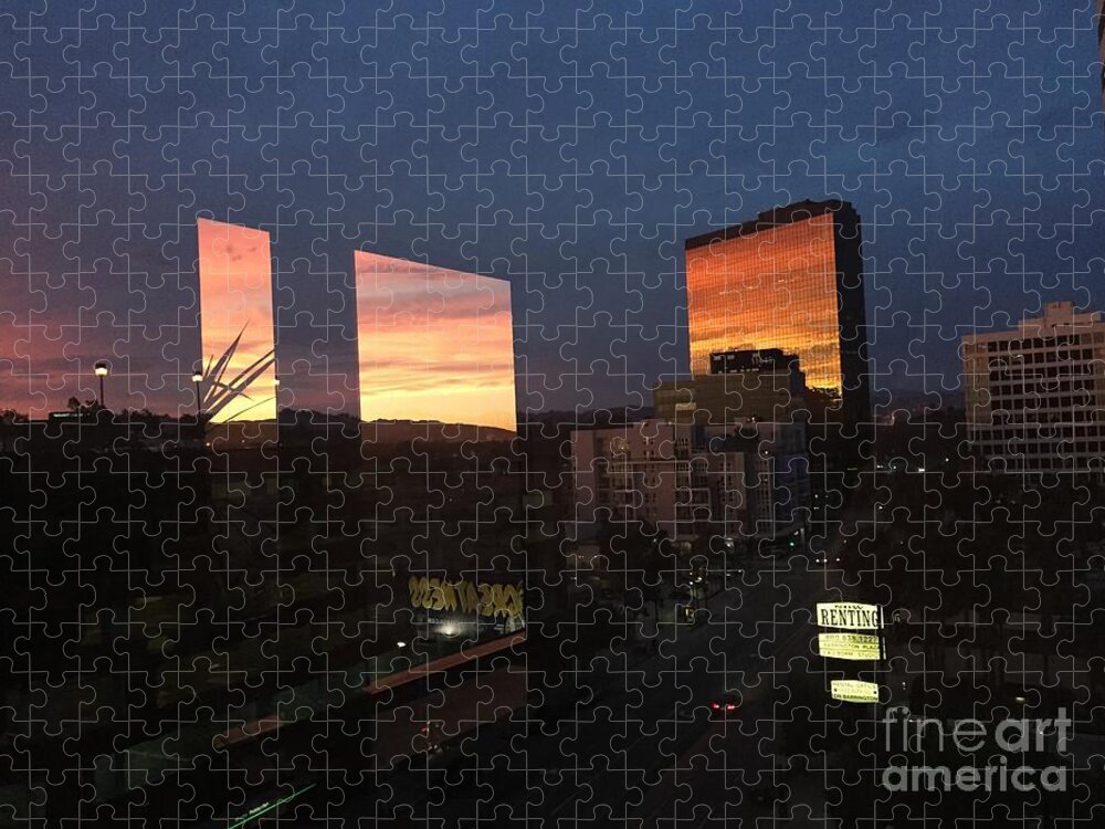 Skyscrapers Jigsaw Puzzle featuring the photograph Time for Miro by Jenny Revitz Soper