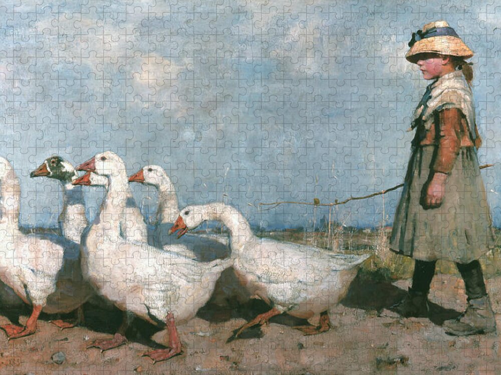 Scottish Painters Jigsaw Puzzle featuring the painting To Pastures New by James Guthrie