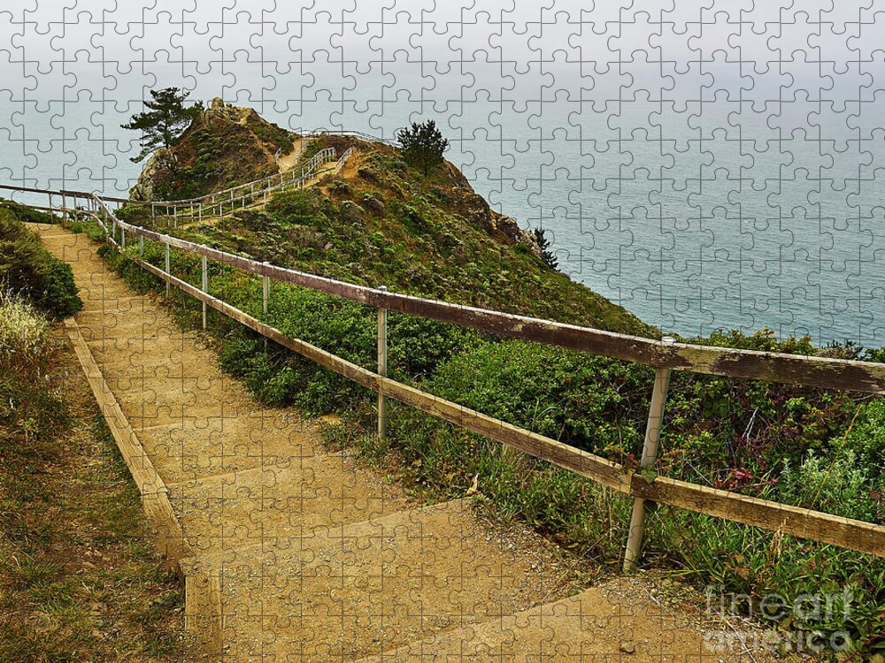 Path Jigsaw Puzzle featuring the photograph To the End of the Earth by Steve Ondrus