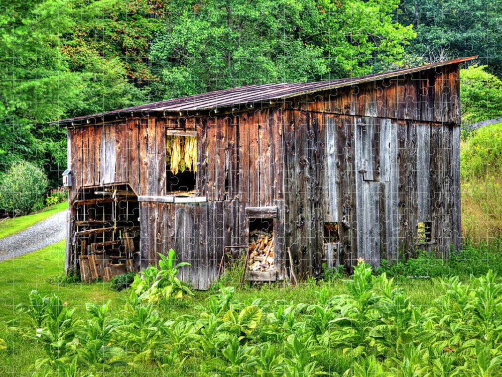 Tobacco Jigsaw Puzzle featuring the photograph Tobacco Barn by Dale R Carlson