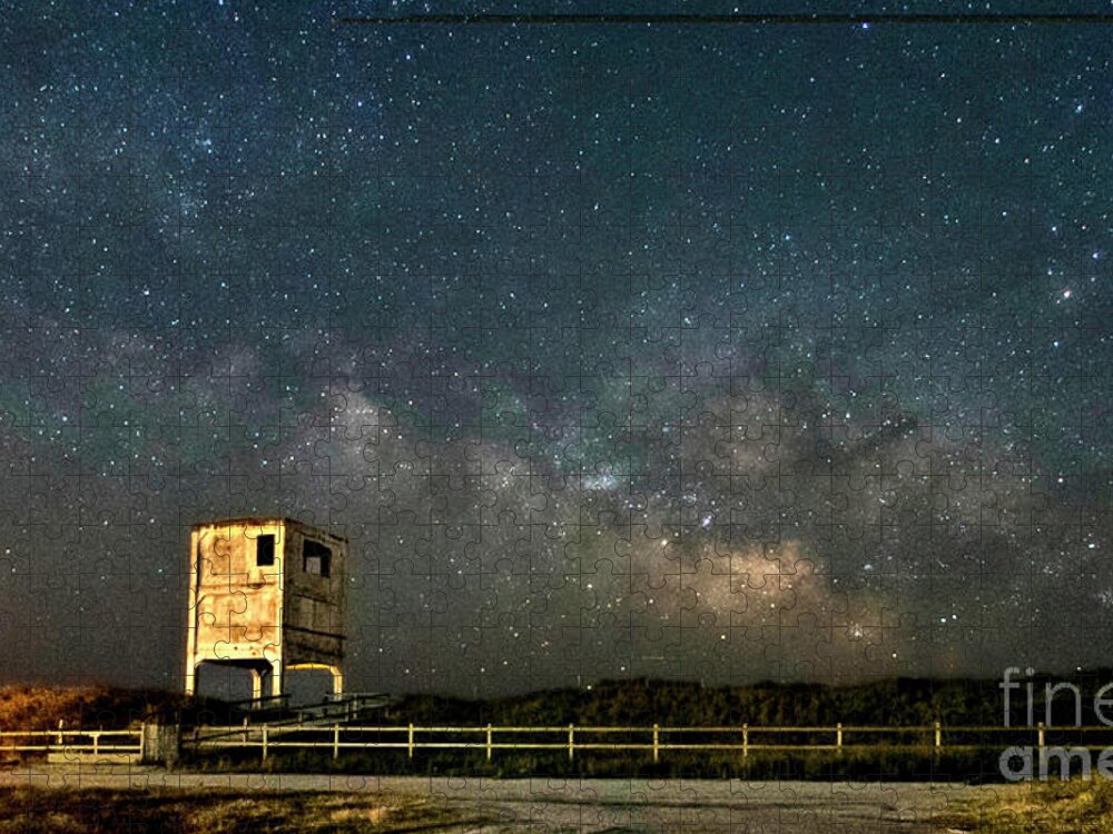Topsail Island Jigsaw Puzzle featuring the photograph Tower 6 Milky Way by DJA Images