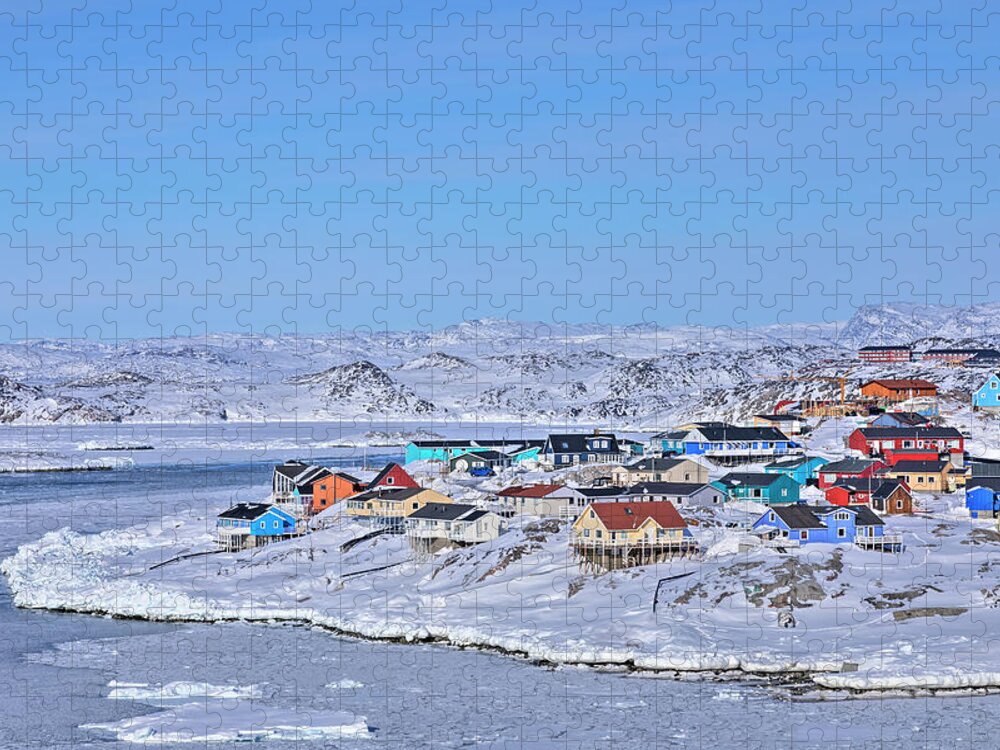 Ilulissat Jigsaw Puzzle featuring the photograph town of Ilulissat - Greenland by Joana Kruse