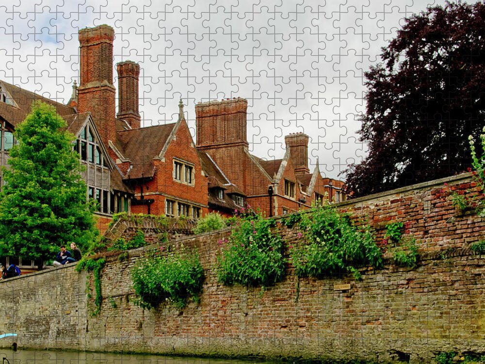 Colleges Jigsaw Puzzle featuring the photograph Trinity hall from the Backs. Cambridge. by Elena Perelman